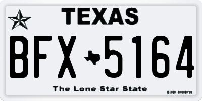 TX license plate BFX5164
