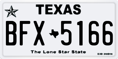 TX license plate BFX5166