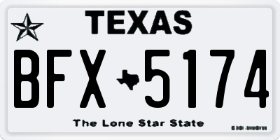 TX license plate BFX5174