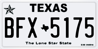 TX license plate BFX5175