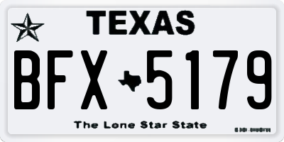 TX license plate BFX5179