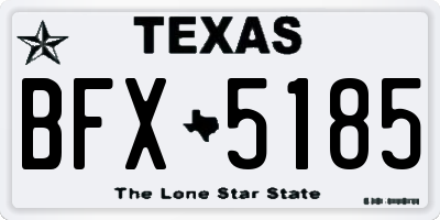 TX license plate BFX5185