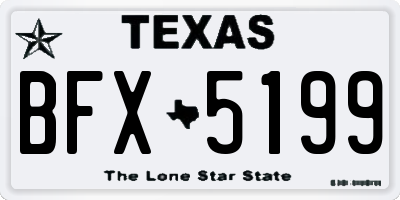 TX license plate BFX5199
