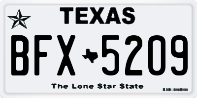 TX license plate BFX5209