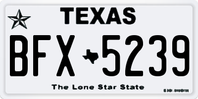 TX license plate BFX5239