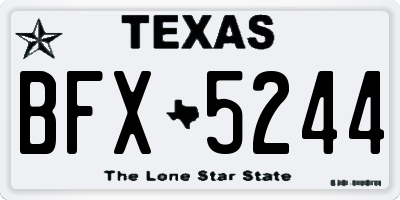 TX license plate BFX5244