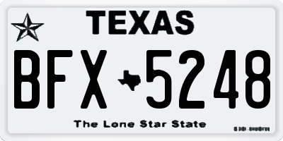 TX license plate BFX5248