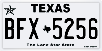 TX license plate BFX5256