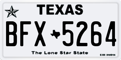 TX license plate BFX5264