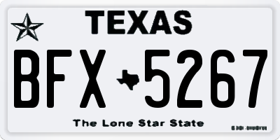 TX license plate BFX5267