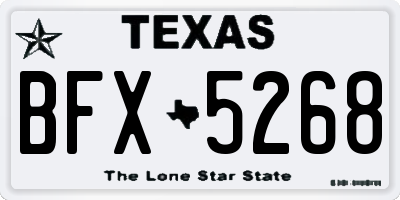 TX license plate BFX5268