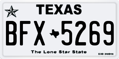 TX license plate BFX5269