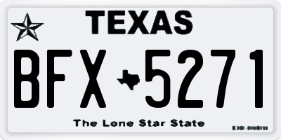 TX license plate BFX5271