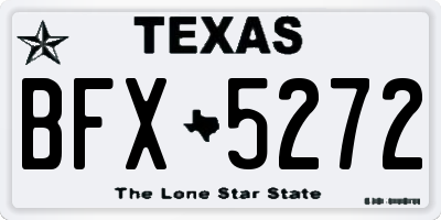 TX license plate BFX5272