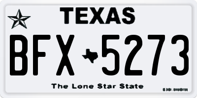 TX license plate BFX5273