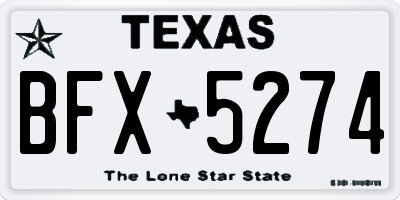 TX license plate BFX5274