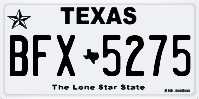 TX license plate BFX5275