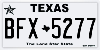 TX license plate BFX5277