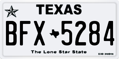 TX license plate BFX5284