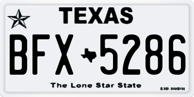 TX license plate BFX5286