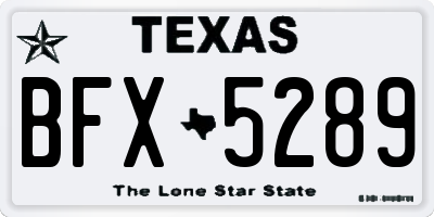 TX license plate BFX5289