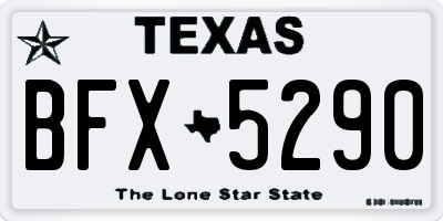 TX license plate BFX5290