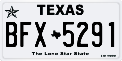 TX license plate BFX5291