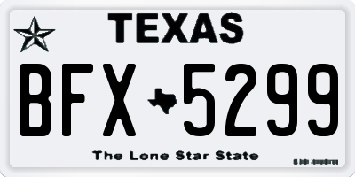 TX license plate BFX5299
