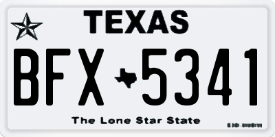 TX license plate BFX5341