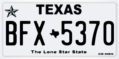 TX license plate BFX5370