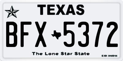 TX license plate BFX5372