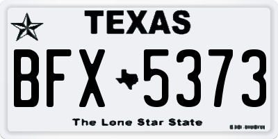 TX license plate BFX5373