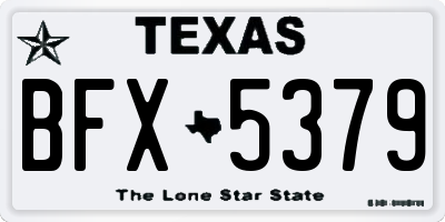 TX license plate BFX5379