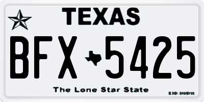 TX license plate BFX5425