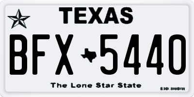 TX license plate BFX5440