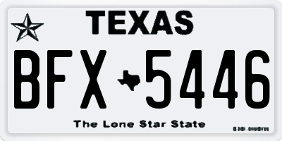 TX license plate BFX5446