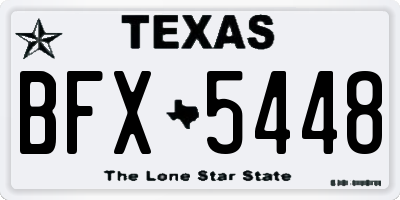 TX license plate BFX5448