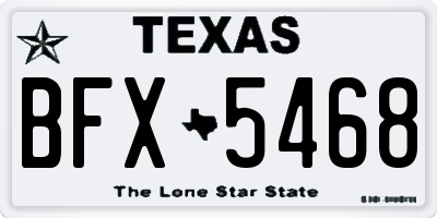 TX license plate BFX5468