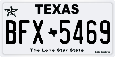 TX license plate BFX5469
