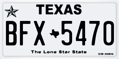TX license plate BFX5470