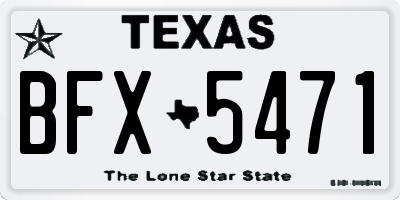 TX license plate BFX5471