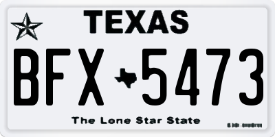 TX license plate BFX5473