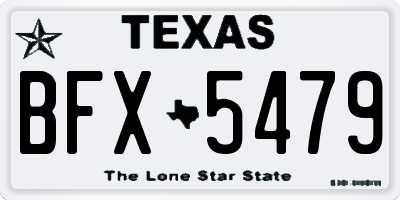 TX license plate BFX5479