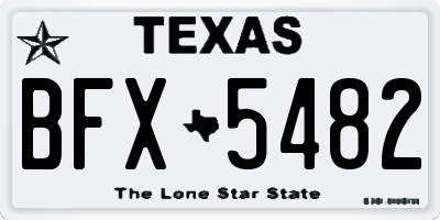 TX license plate BFX5482