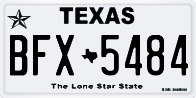 TX license plate BFX5484