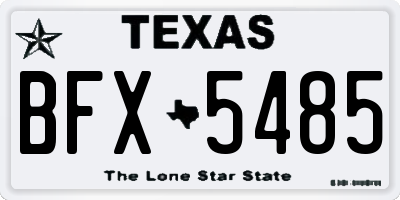 TX license plate BFX5485