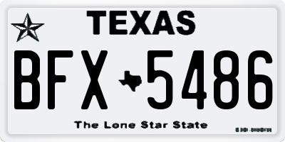 TX license plate BFX5486