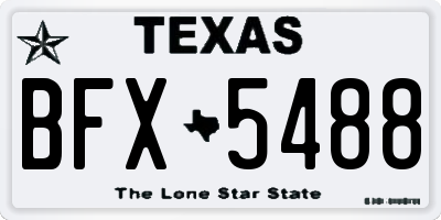 TX license plate BFX5488