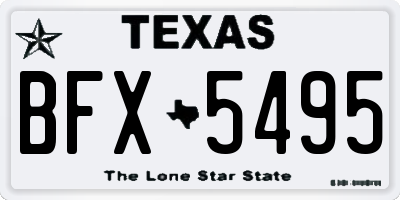 TX license plate BFX5495