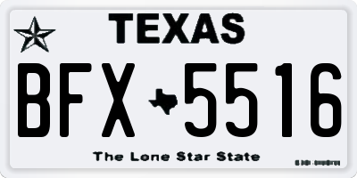 TX license plate BFX5516